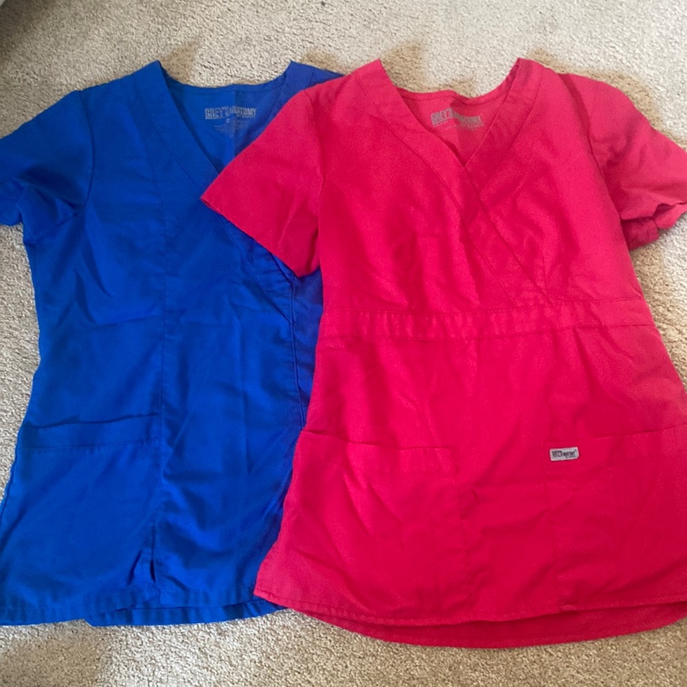 Two greys anatomy scrub tops